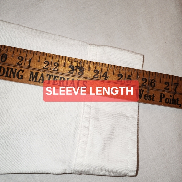 Women's White Venezia Crop Jean Cotton Denim Jacket Size 26 - Picture 7 of 9